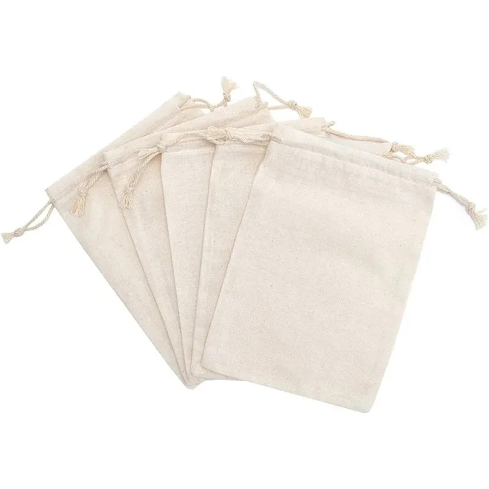 Sacs de rangement en coton anti-poussière, 10/20/50 pièces, emballage tissu, pochettes à cordon uni for cadeaux fête mariage(15x20cm,50 pcs)