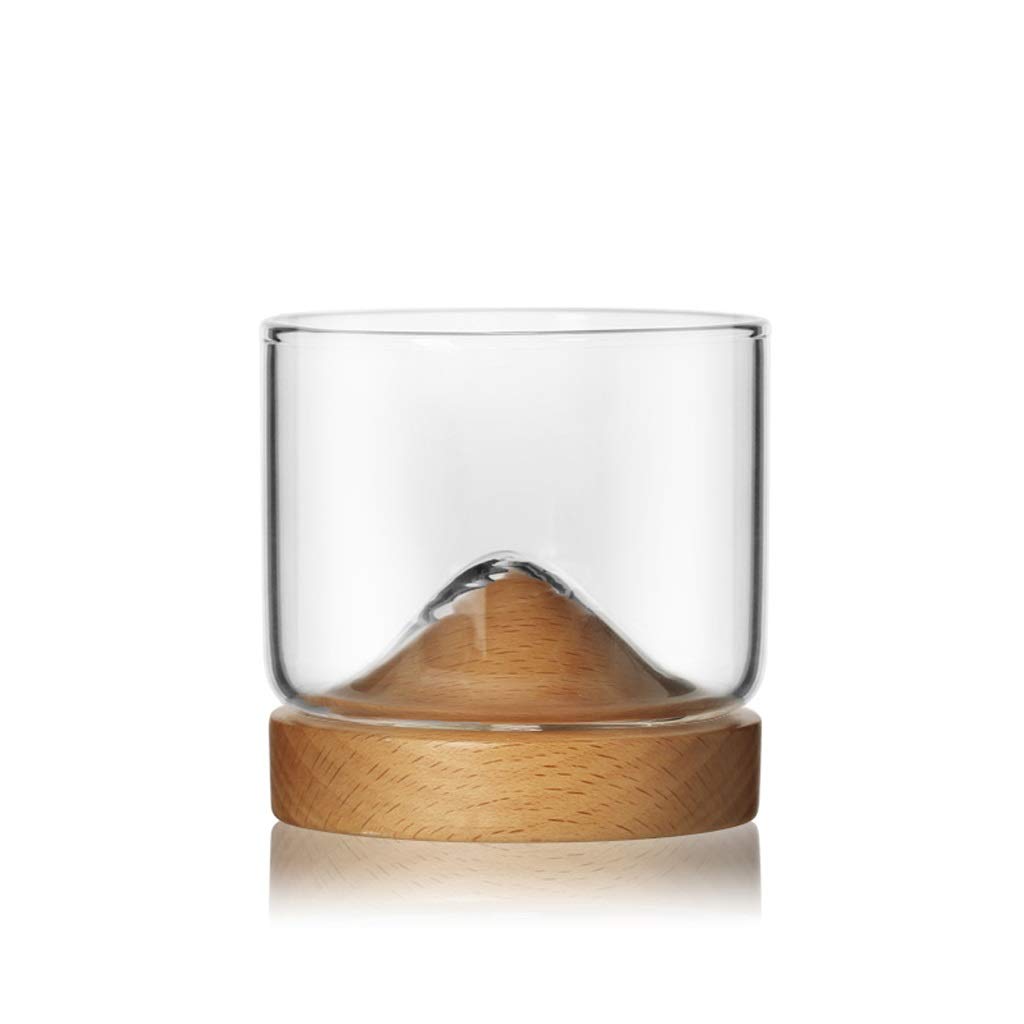 ESOUY Verres à Boire Verre à Boire Transparent Verre à Whisky 4 oz (Environ 120 ML) soufflé à la Main Convient à l'Écosse, au Bourbon, au vin et aux Cocktails Tasse en Verre (Couleur : Jaune)