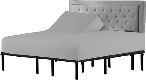 Miniatura 1 de Sábana bajera ajustable con parte superior dividida solo para camas ajustables con números de sueño, 100% algodón Giza, sábana bajera ajustable de