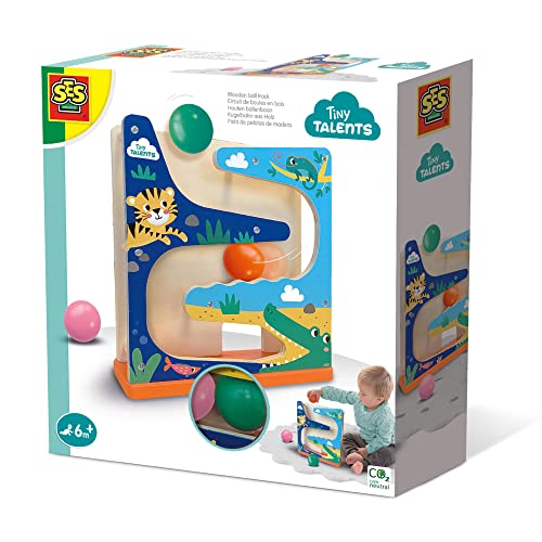 SES Creative 13144 Wooden Ball Track Crocodile, Multi, One Size