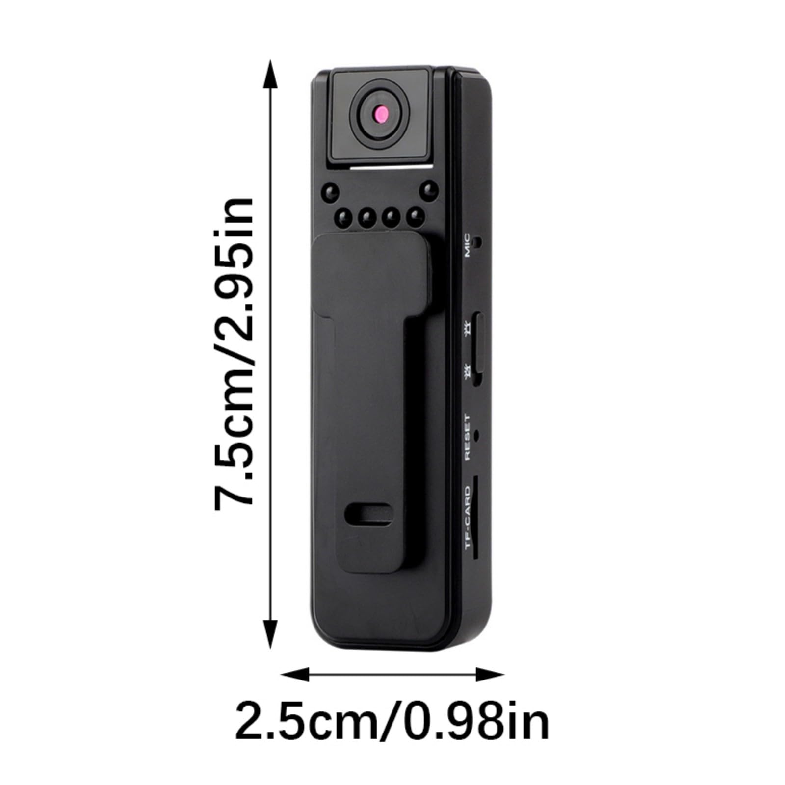 Action camera ad alta risoluzione 1080p con attacco per evidenziare visione notturna e registrazione del ciclo, per sport all'aperto e uso professionale, conferenze, sport all'aria aperta, viaggi, uso