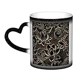Design humanisé : cette tasse à café thermique à couleur changeante a un design antidérapant au fond pour réduire les mouvements inutiles causant les déversements de café ou de boisson, et la poignée de la tasse a une poignée ergonomique en forme de cœur qui est plus facile à saisir, sûre et confortable à utiliser et facile d'accès.