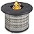 Best Choice Products 32in Round Gas Fire Pit Table, 50,000 BTU Outdoor Wicker Patio Propane Firepit w/Faux Wood Table Top, Glass Beads, Cover, Hideaway Tank Holder, Lid - Gray