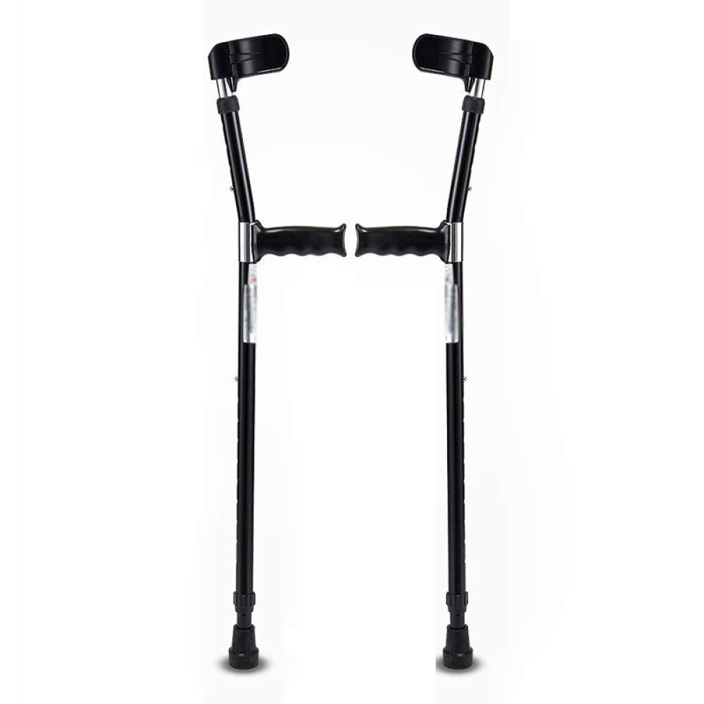 MObyat Andador para Ancianos,Bastón, muletas Muletas de Codo de aleación de Aluminio Muletas para discapacitados Bastón Antideslizante Muletas para Axilas Andador retráctil, muleta, par