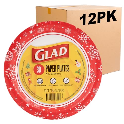 Assiettes en carton robustes micro-ondes vaisselle jetable rouge 17cm - 2