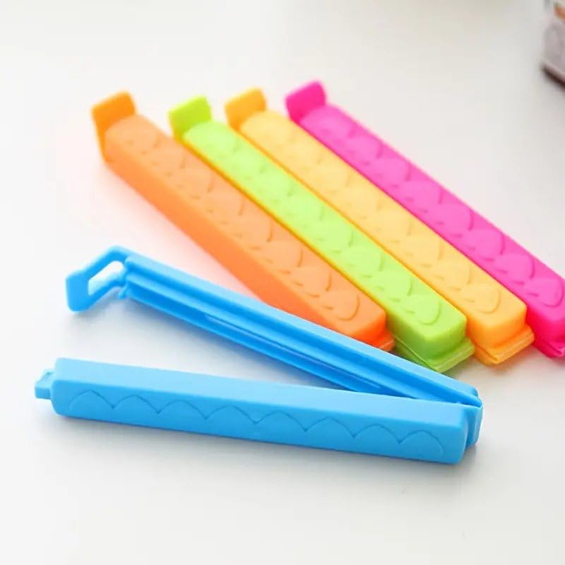 Plastic Food Snack Bag Pouch Clip Sealer Large, Medium, Small Plastic Snack Seal Sealing Bag Clips Vacuum Sealer (Pack of 5 Multi-Color)-image-47