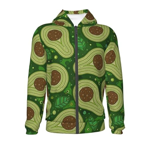 Big Colorful Avocados Kid Hoodies Boys Zip Up Sweatshirts Girls Pullover with Pocket2