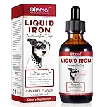 JSBNQRMZ Iron Supplement for Dogs - Liquid Drops for Anaemia Treatment & Prevention | Supports Healthy Blood Cell Production & Oxygen Transport | Palatable Caramel Flavour 60mL