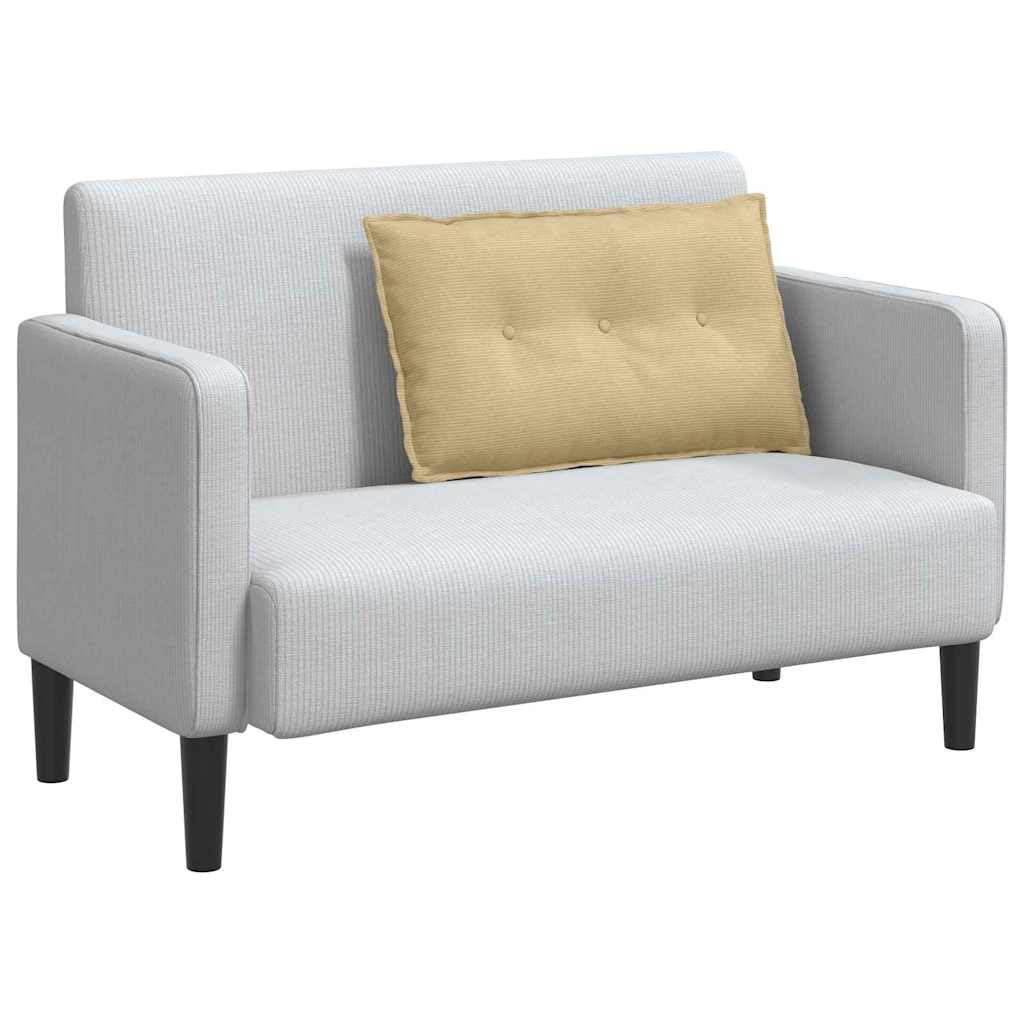 Cuscino per schienale grigio e verde, 80 x 50 cm, tessuto in velluto a coste, per divano e letto, imbottitura in poliestere durevole, per interni e soggiorno