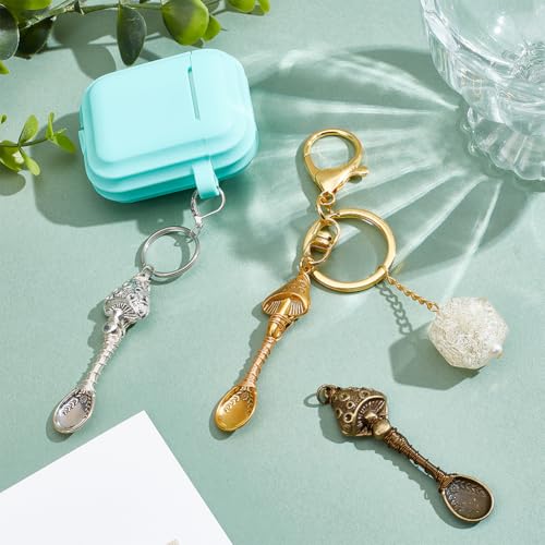 NBEADS 3 Pcs Alloy Mushroom Spoon Pendants, Wire Wrapped Necklace, Spoons for DIY Craft Jewelry Making 6.8cm Long - Image 4