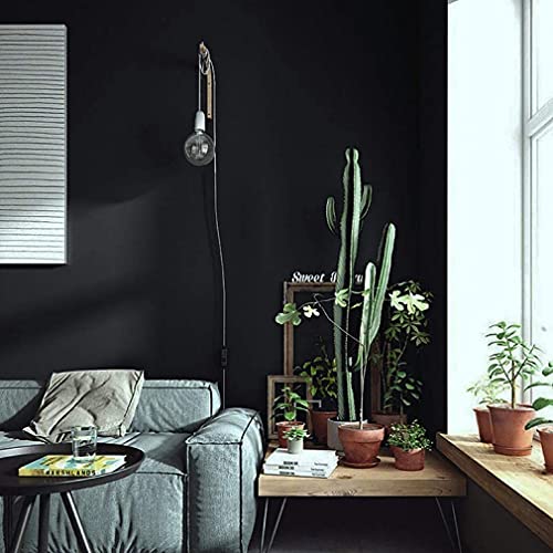 Image of HOME13 Matte Wallpaper Peel & Stick Contact Paper Decorative Self Adhesive Vinyl Wallpaper for Kitchen Cabinet Furniture Countertop Waterproof (24inches By 360inches, Black Matte Wallpaper)