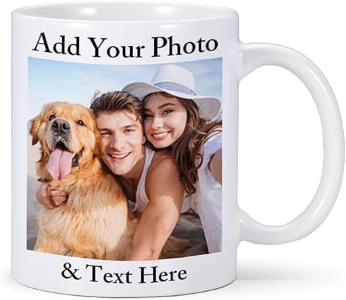 Taza personalizada, tazas de café personalizadas con imagen, texto, nombre, taza personalizada, regalos para novio, novia, familia, tazas de café de