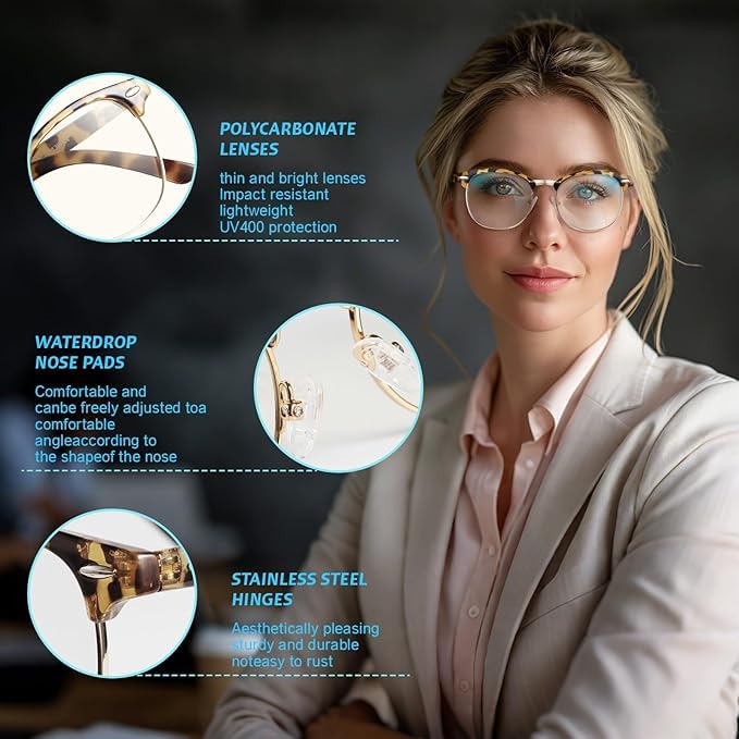 Image of ️ Blue Light Blocking Computer Glasses for Men & Women | Specs for Men Stylish, Chashmaa, Spectacles Frames, Gaming Glasses, Anti Glare, UV Protection Sunglasses, TR90 Eyeglasses