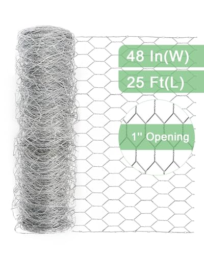 48" x 25' Chicken Wire Netting - Garden Fence & Crafts Mesh