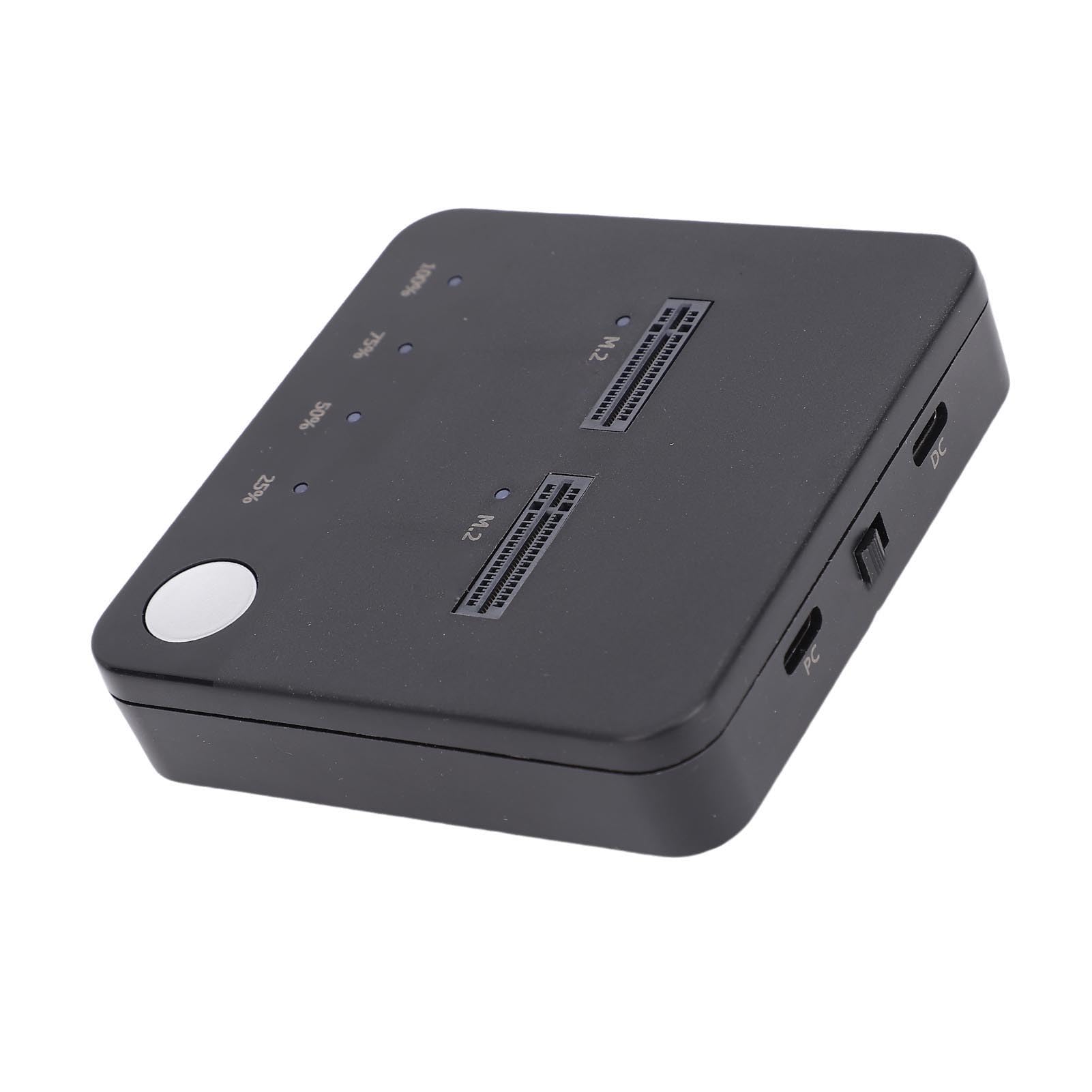 Duplicatore di Dischi Rigidi M.2 Dock Station NVMe Dual Bay Cloner con velocità di 20 Gbps per Professionisti IT e Giocatori