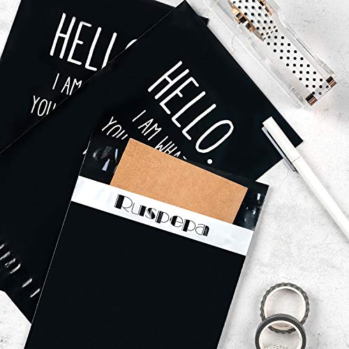 image for RUSPEPA Poly Mailers Shipping Bags Business Text Printed Poly Mailers 