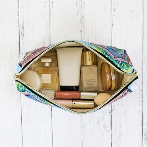 Image of NFI essentials Set of 3 Printed Cosmetic Pouch for Women, Stylish Pouches for Makeup Accessories Travel Pouch,Makeup Pouch,Vanity Case,Jewellery Pouch,Toiletry Make up Bag.