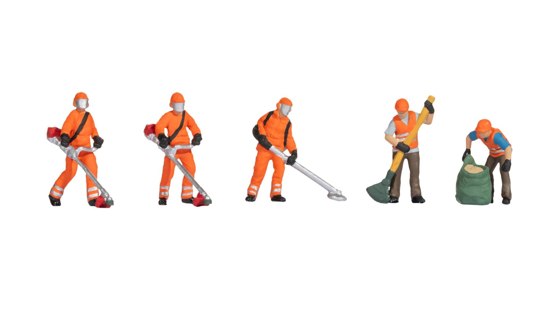 NOCH H0 figures mowing work, ideal for model railways