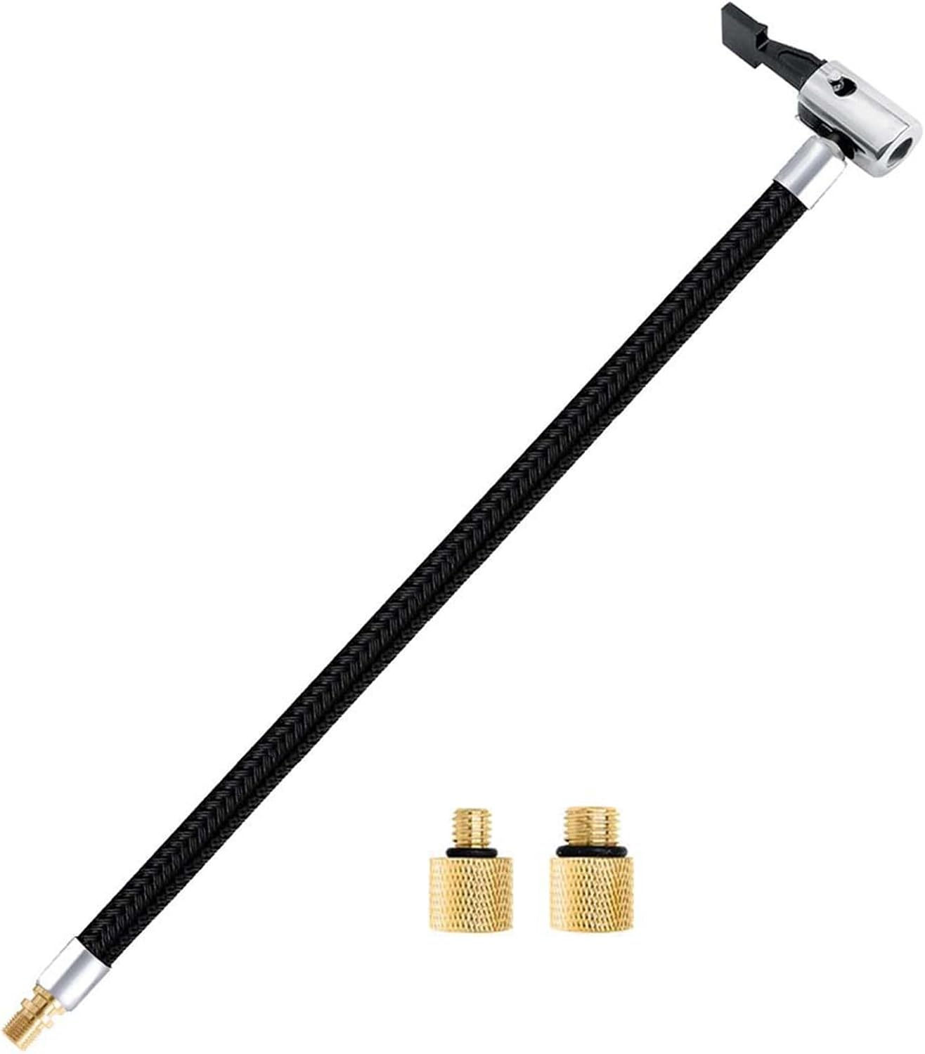 Car Tire Air Compressor Tube Tyre Pump Hose with Adaptors Replacement Inflator Pump Extension Hose Connection Extension