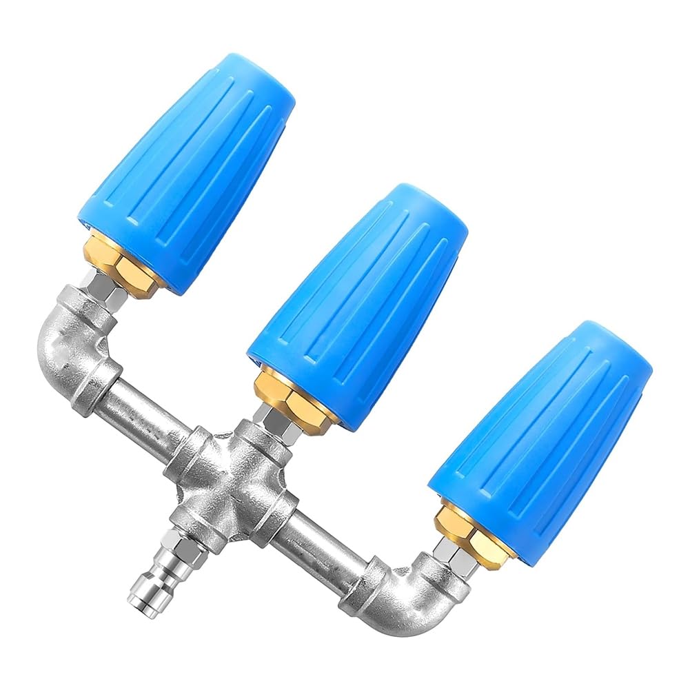 Yssevlon Triple Turbo Nozzle Pressure Washer, 360° Rotating Turbo Nozzle With 1/4Inch Quick Connector, 2.0 Orifice, 4000 Psi