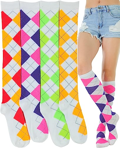 Image of ToBeInStyle Women's Colorful Patterned Design Knee High Socks