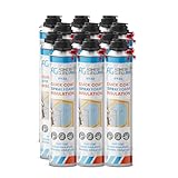 Adhesive Guru Heat Insulation Spray Foam (12x32.8 oz | 240 Board feet), Self-Expanding, Closed-Cell Thermal & Acoustic Insulation | High-Performance Adhesive Foam - 12 Pack