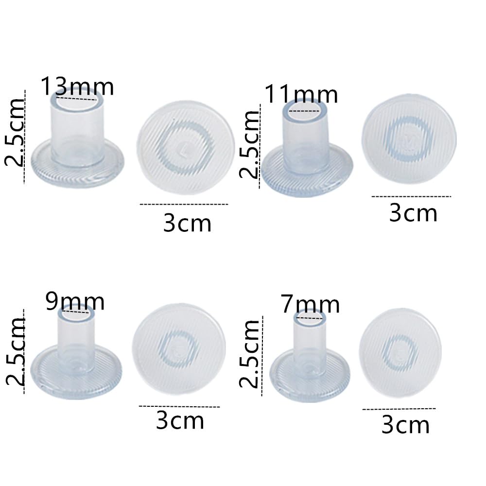 8 pares de protectores de tacón para mujer, protectores para tacones altos, protectores para tacones, tapones transparentes de Stiletto, 4 tamaños transparentes para bodas, actividades al aire libre