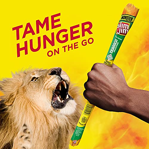 Slim Jim Monster Smoked Meat Sticks, Tabasco, Packed With Protein, 1.94 Oz. Sticks, 18 Count #TOP4