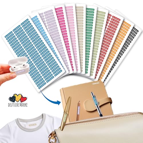 NEU Mini Namensetiketten Wasch/-Spülmaschinenfest wasserfeste Namensaufkleber Kinder und Erwachsene Stifteaufkleber personalisiert Namensaufkleber Kleidung Kita Schule & Büro 75 Stück 2x0 4cm