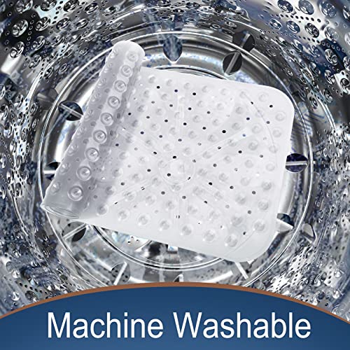 Yimobra Original Bath Tub Shower Mat Extra Long 16 X 40 Inches, Non-Slip With Drain Holes, Suction Cups, Machine Washable, Phthalate Free, Latex Free, Bpa Free, Bathroom Mats Clear #TOP5