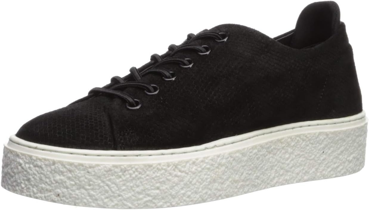Seychelles Women's Poetic Sneaker, Black Embossed Suede, 9 M US