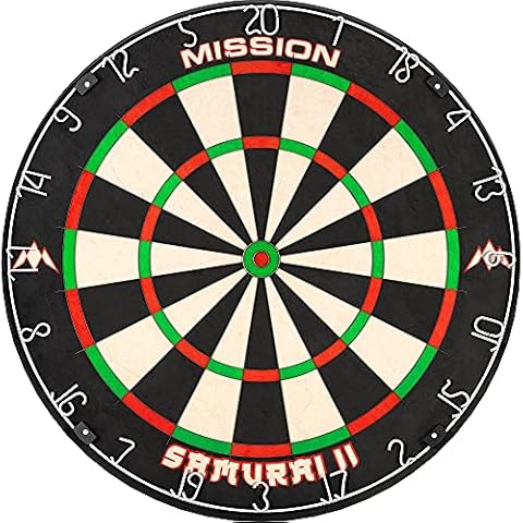Mission Darts DB023 Samurai II | Professional Competition Standard Dartboard with Ultra Thin Wire Construction and Non Fade Colours Cover