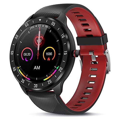 TagoBee Smartwatch Reloj Inteligente Hombre Mujer IP67 Pulsera Actividad Con Monitor de Sueño Pulsómetros,1.3inch Pantalla Táctil Completa Reloj deportivo hombre Con Podómetro Caloría para Android iOS