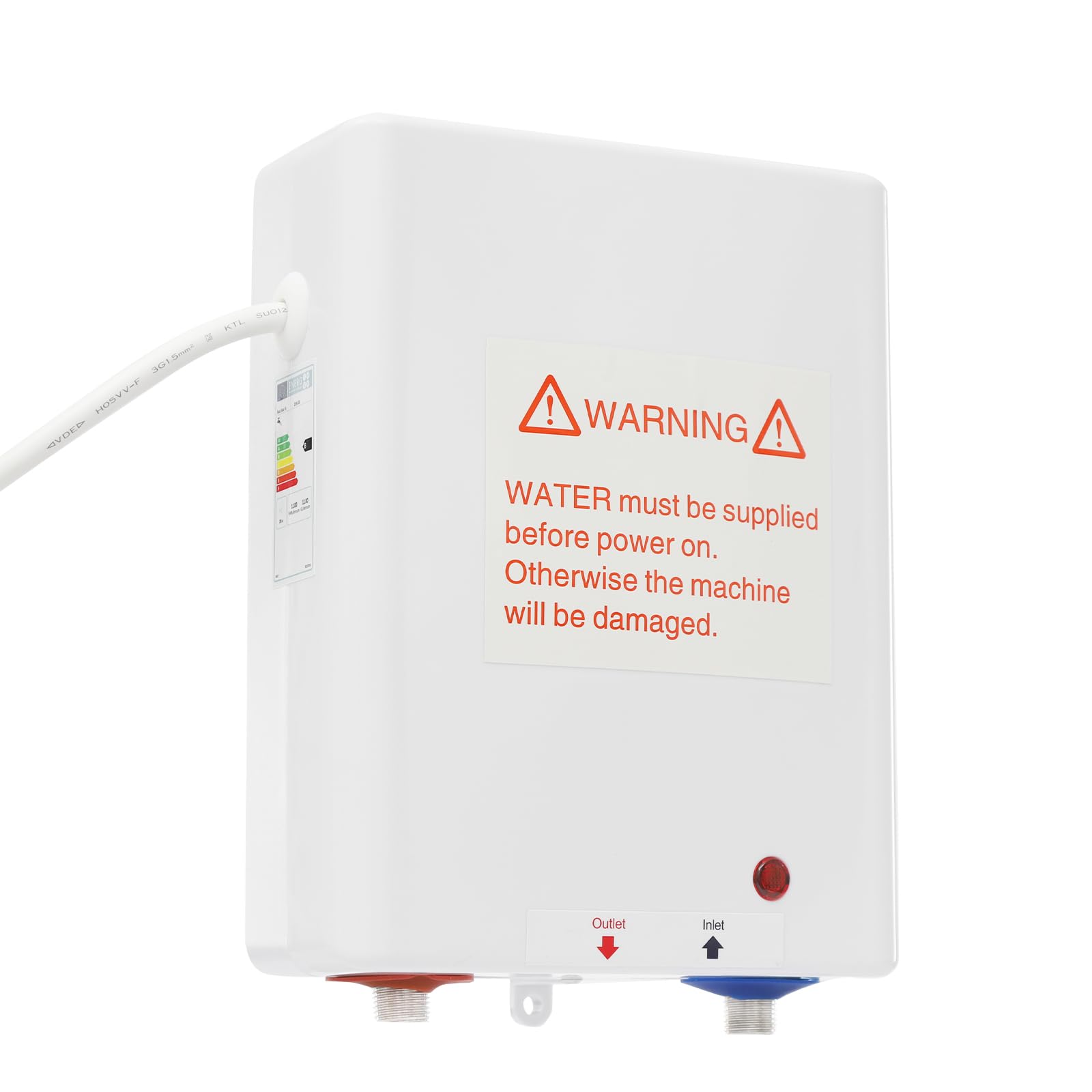 thumbnail: KEESUNG Elektrische Doorstroomboiler 3,5 KW 220V - Compacte Mini Boiler Met Douchekop, Lekbescherming & Snelle Opwarming Voor Keuken & Badkamer