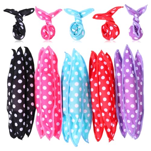 15 Pcs Hair Curler Rollers Soft Satin Sponge Rollers DIY Night Sleep Foam Hair Styling Tools Flexible Pillow Sponge Curlers for Women Tousle Hairstyle No Heat Heatless