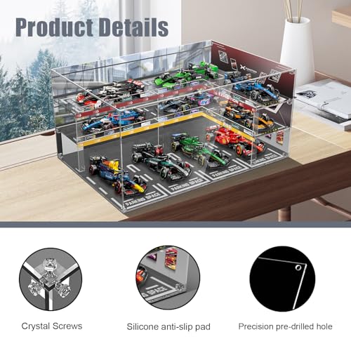 Image of Acrylic Display Case for Lego Speed Champions Ultimate Formula 1 Collector's Pack, Dust-Proof Protective Showcase Box for F1 Model Car Kit (Model Car NOT Included)