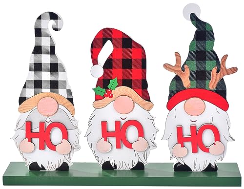Christmas-Decoration-for-Home-Rustic-Wooden-Merry-Christmas-Sign-with-Ho-Ho-Ho-Gnomes-Tabletop-Xmas-Holiday-Decor-for-Living-Room-Dining-Table-Mantel-Tiered-Tray-HOHOHO
