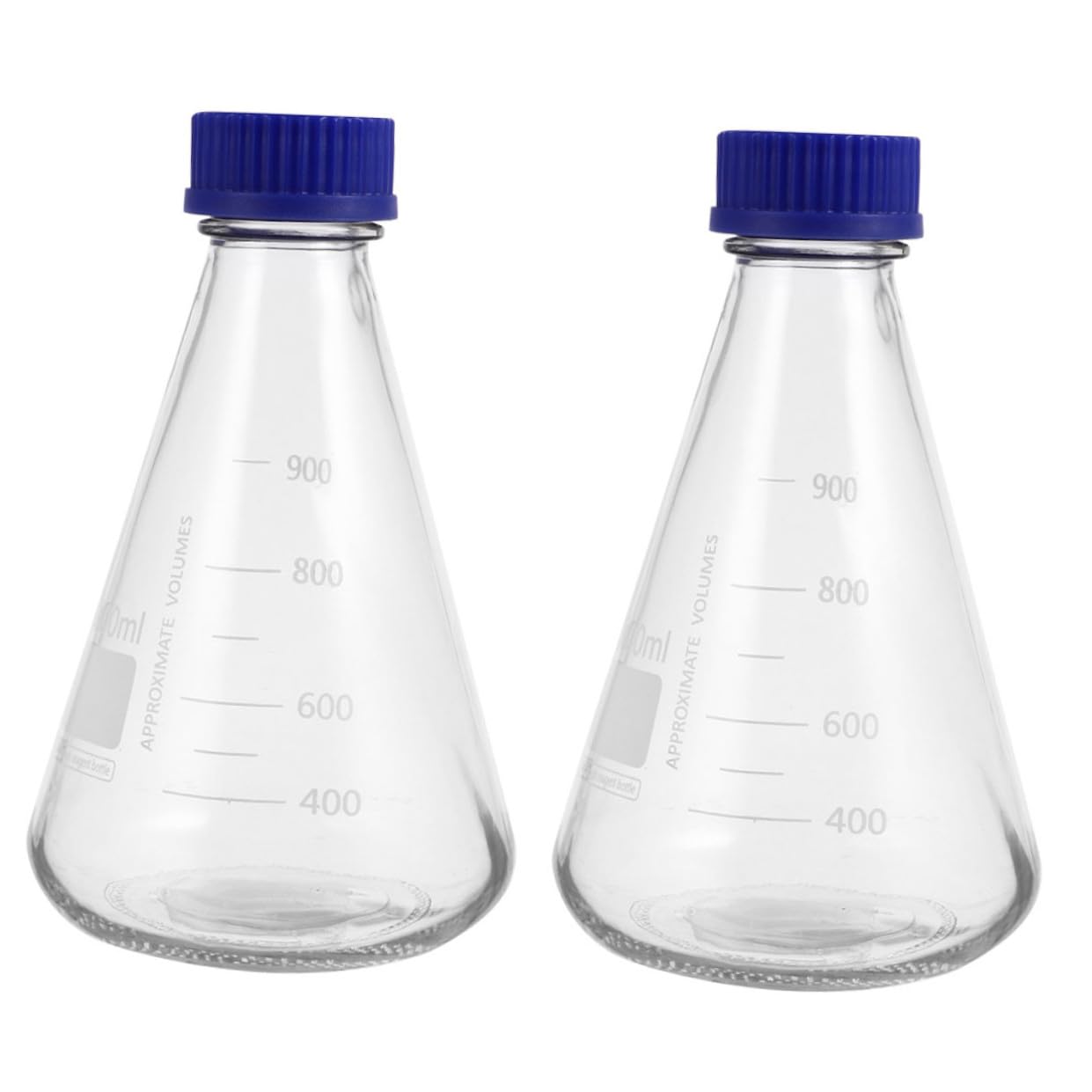 2 Piezas Matraz Triangular Matraz Erlenmeyer Científico Matraz De Laboratorio Graduado Vaso Graduado Erlenmeyer De Boca Estrecha Vaso De Cristal Reactivo Con Escala Vidrio