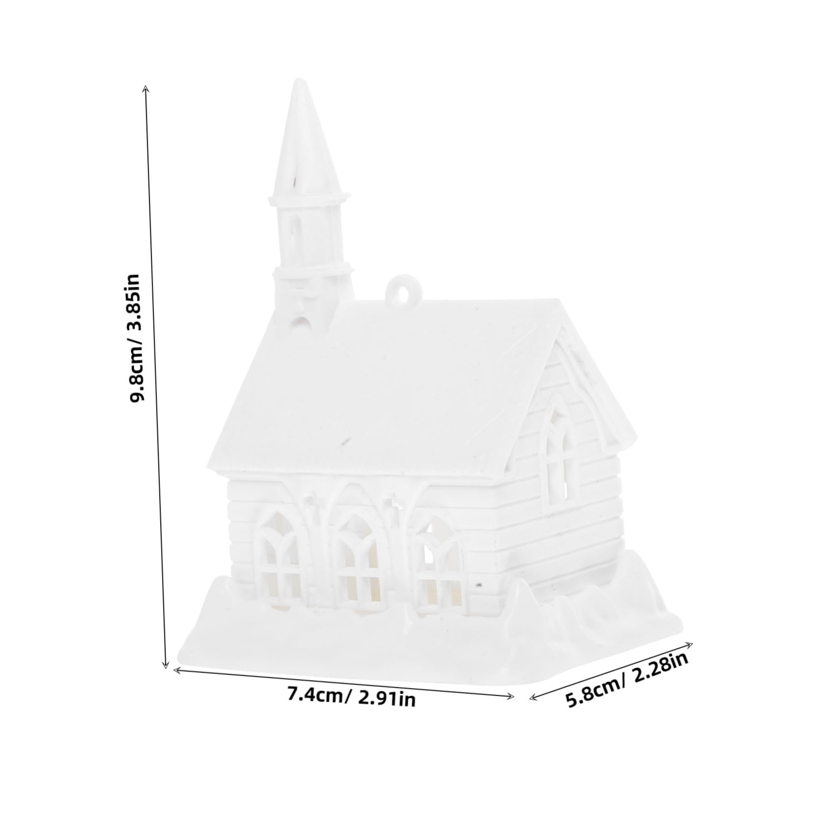 OSALADI Mini Ornament Set Plastic Paintable Home Village Model Homemade Christmas Decor for Kids Backdrop