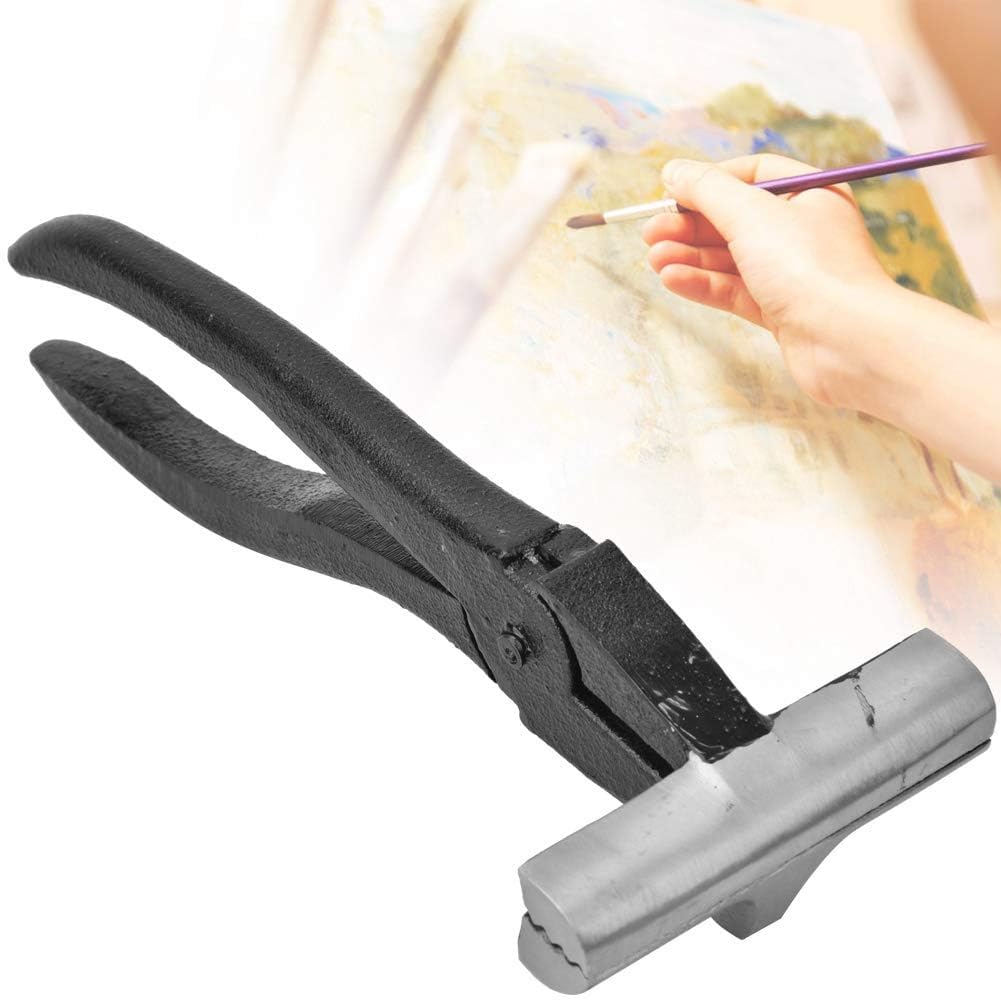 Pinze per tela per allungare la tela Manico nero Pinze per tela in ghisa Strumento per allungare la tela per allungare la tela per pittura a olio su tela