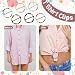 Mabor 6 Stück Metall T Shirt Clips Schal Ring Clip Runder Schnalle Gürtelschnalle für Damen Shawl Buckle für Frauen Mädchen Kleidung Eckknopf Kleid Hut Gürtel Schal Dekor Clip
