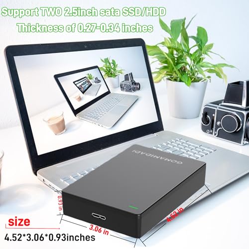 Caja externa para disco duro 2.5 pulgadas dual con USB 3.0 miniatura 5