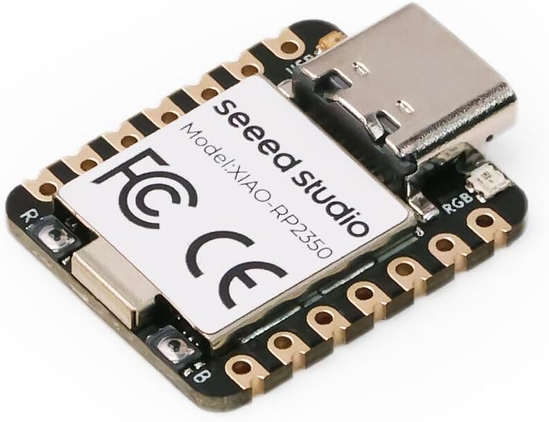 XIAO RP2350 с Raspberry Pi RP2350, 150 МГц ARM+ RISC-V, поддержка MicroPython, 19 GPIO, встроенный RGB-светодиод