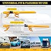 Steering Wheel Lock Twin Bar, Steering Lock, Heavy Duty Car Anti-Theft Device with High Visibility, Universal Fit, Adjustable Length, 2 Keys Included #1