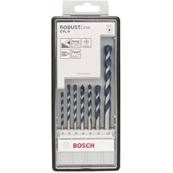 Porcelanico Pared Bosch Professionnal - Set Robust Line con 7 brocas CYL-5 para hormigón y granito (accesorios de martillo perforador), Ø 4-10 mm