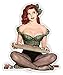 Pin-up art retro sexy pin up pinup girl player sticker decal 4" x 5"