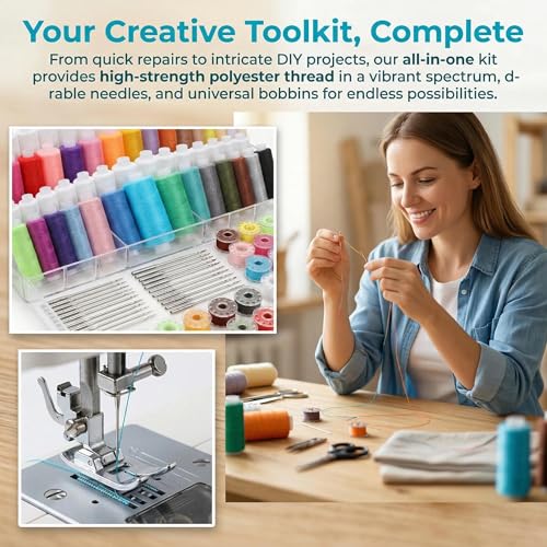Kit de Hilos para Coser 194 Piezas, 36 Colores miniatura 5