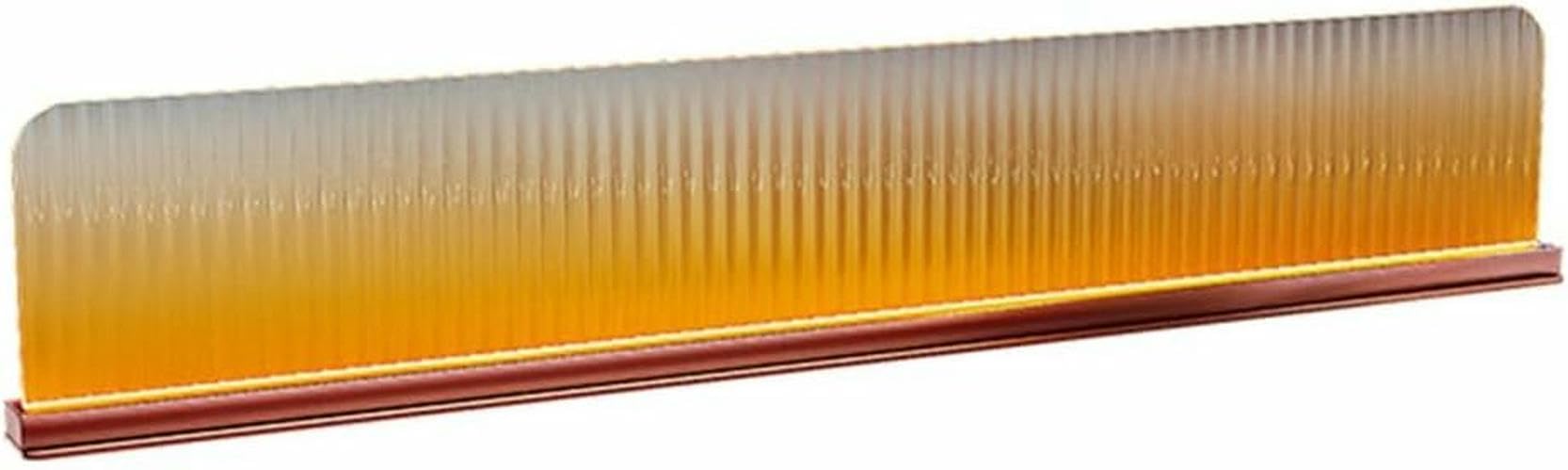 KLGFBDC Striped Glass Table Dividers for Dining, Stainless Steel Restaurant Partitions, Decorative Countertop Desk Dividers, Aisle s for Offices
