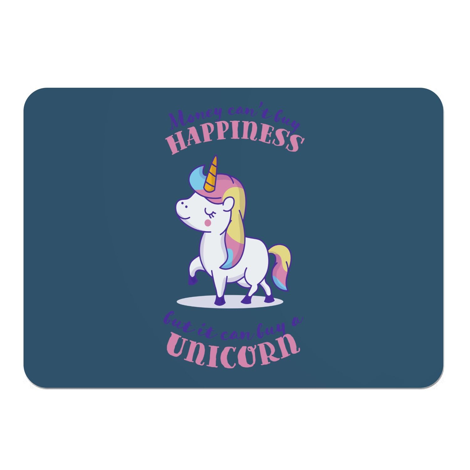 Set de table bleu licorne en liège : la finesse des finitions grand format x4