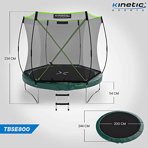 Trampolin 244 cm Kinetic Sports mit Federlos-Design